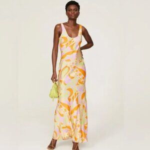 Delfi Collective Donna Multicolor Psychedelic Slip Dress Maxi